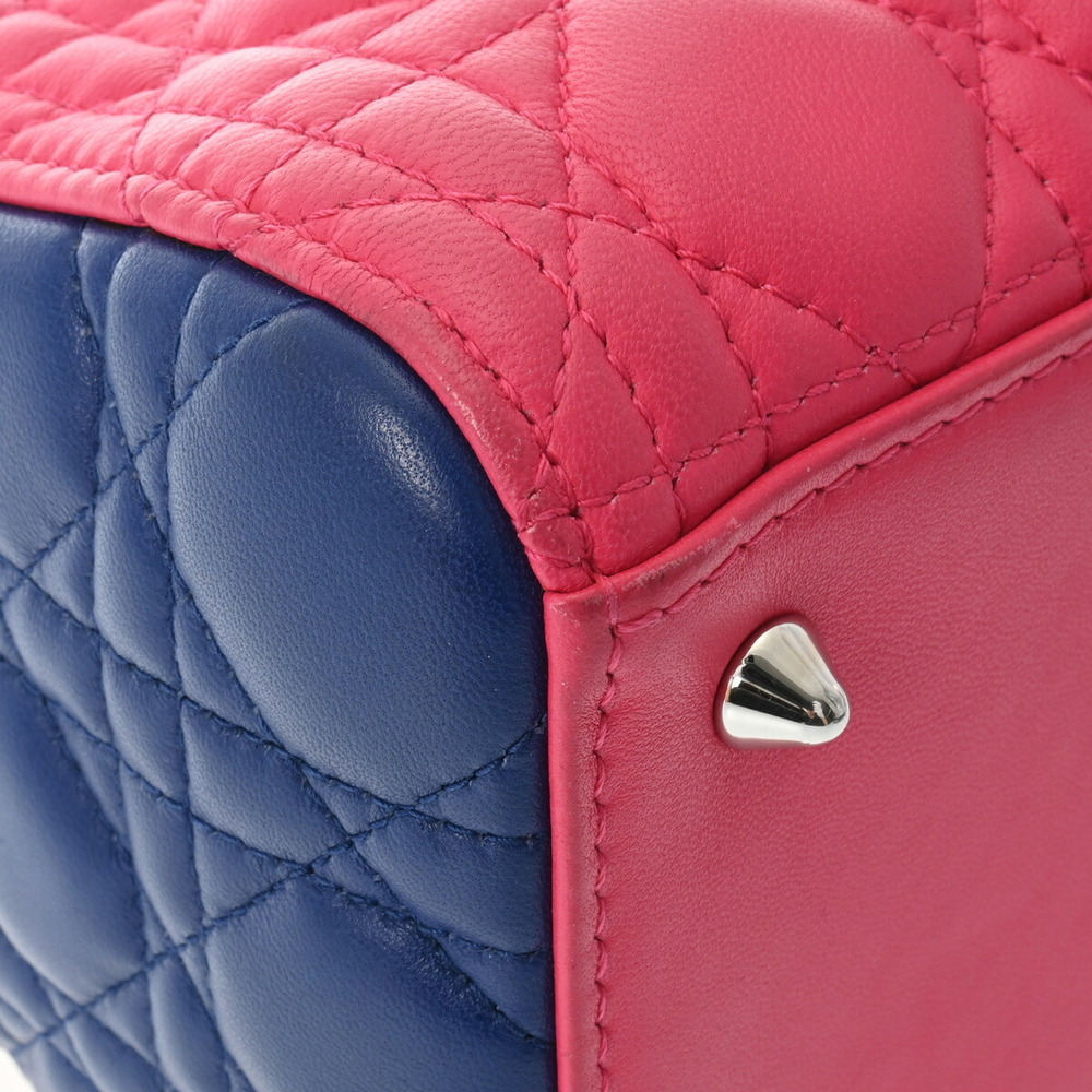 CHRISTIAN DIOR Lady Tricolor Pink Leather Handbag - Picture 8 of 9